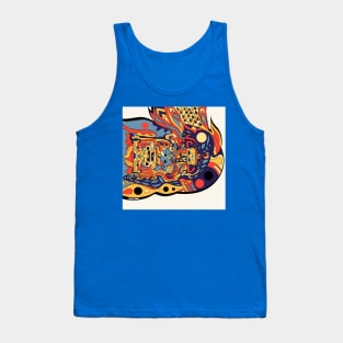 mayan alien astronaut with mandala patterns ecopop Tank Top